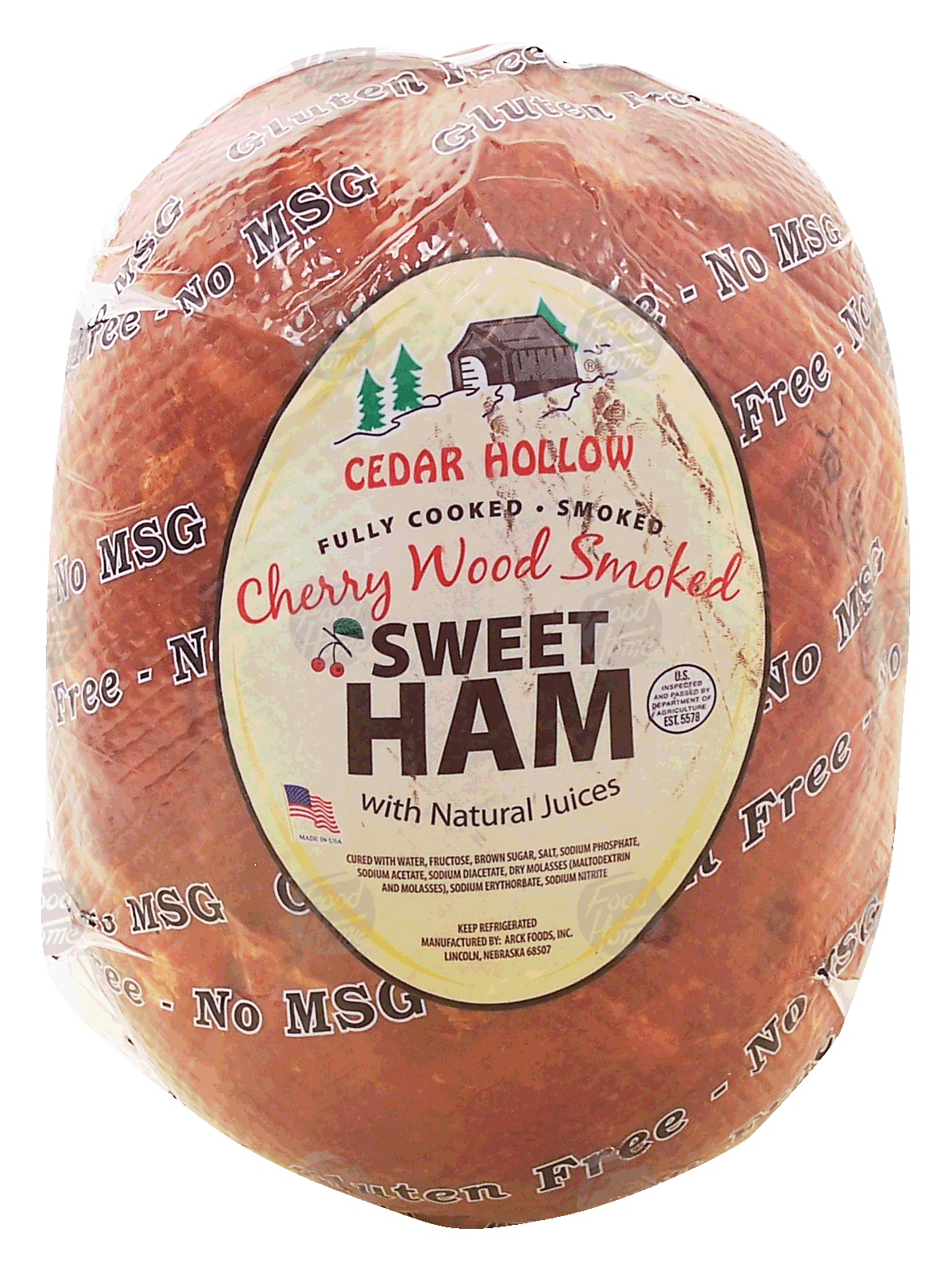 Cedar Hollow  cherry wood smoked sweet ham, fully cooked Full-Size Picture